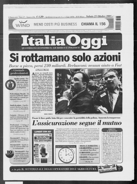 Italia oggi : quotidiano di economia finanza e politica